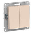 Переключатель Schneider Electric AtlasDesign 2-клавишный сх.6, 10АХ, бежевый механизм - Электрика, НВА - Выключатели и розетки - Выключатели - . Магазин оборудования для автономного и резервного электропитания Ekosolar.ru в Камышине