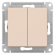 Выключатель Schneider Electric AtlasDesign 2-клавишный сх.5, 10АХ, бежевый, механизм - Электрика, НВА - Выключатели и розетки - Выключатели - . Магазин оборудования для автономного и резервного электропитания Ekosolar.ru в Камышине