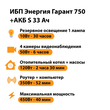 ИБП Энергия Гарант 750 + Аккумулятор S 33 Ач - 12В (450Вт - 40мин) - ИБП и АКБ - ИБП для котлов - . Магазин оборудования для автономного и резервного электропитания Ekosolar.ru в Камышине