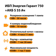 ИБП Энергия Гарант 750 + Аккумулятор S 55 Ач - 12В (450Вт - 67мин) - ИБП и АКБ - ИБП для котлов - . Магазин оборудования для автономного и резервного электропитания Ekosolar.ru в Камышине